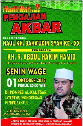 Haul KH. Baha'udin Syah di Ponpes Al Kautsar Dusun Jati